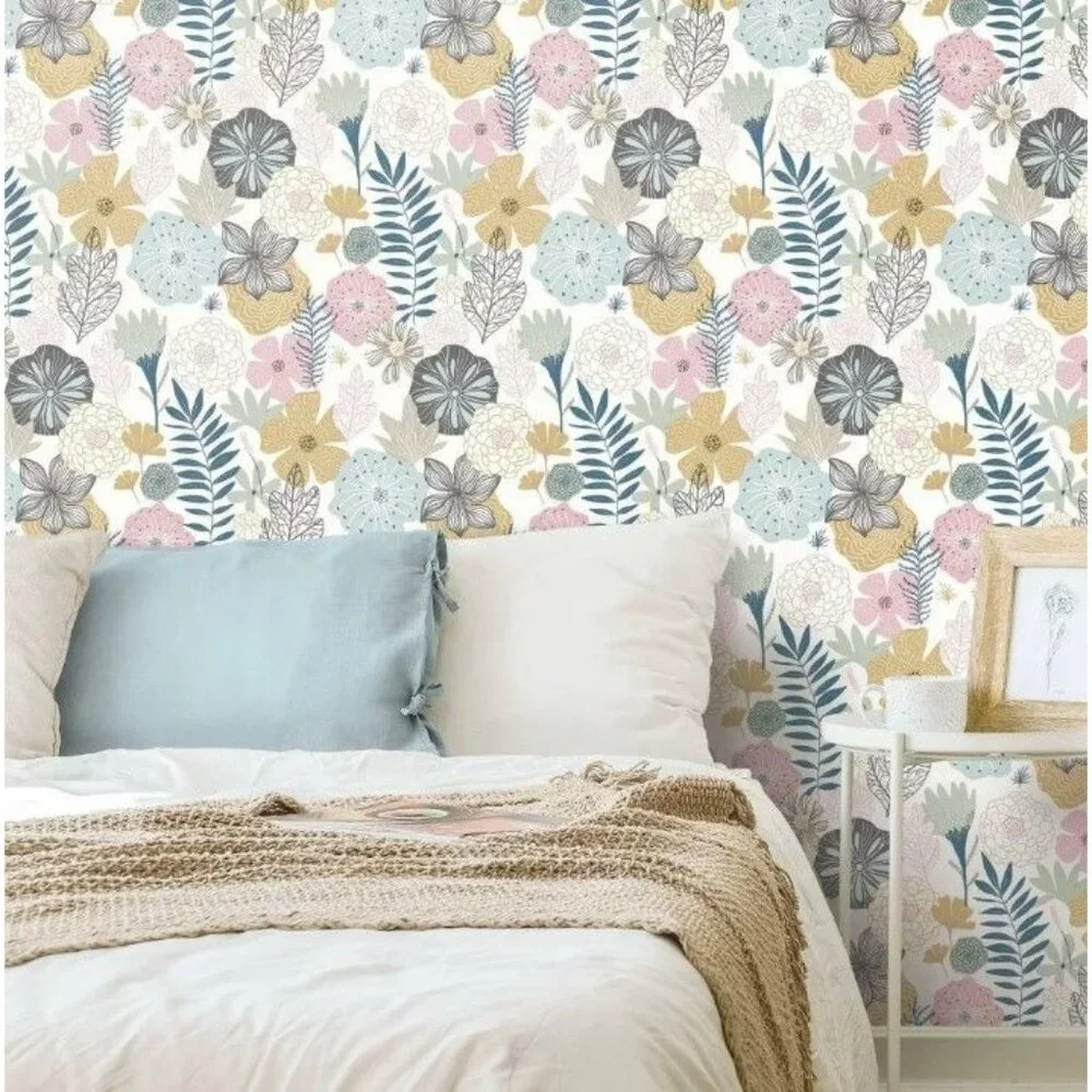 RoomMates Perennial Blooms Peel & Stick Wallpaper